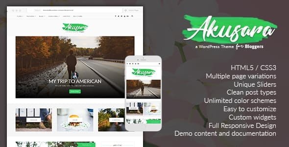 Akusara – Multipurpose Blog Theme