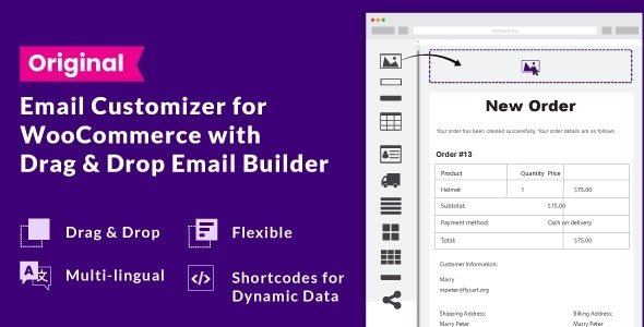 Email Customizer for WooCommerce with Drag and Drop Email Builder